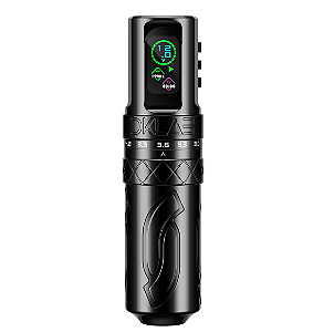 MÁQUINA DE TATUAGEM DKLAB PEN MIZAR C/2 BATERIAS + CURSO AJUSTÁVEL 2,7 A 4,5MM     PRETA