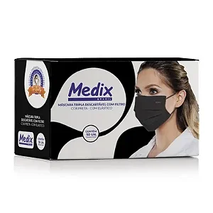Máscara Descartável Tripla Medix 50 Unidades