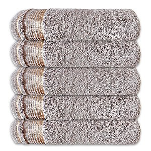 Kit c/ 5 Toalhas de Banho Grossas Felpudas Gigante SOFT 100% Algodão Prata
