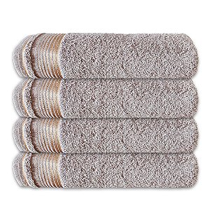 Kit c/ 4 Toalhas de Banho Grossas Felpudas Gigante SOFT 100% Algodão Prata