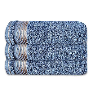 Kit c/ 3 Toalhas de Banho Grossas Felpudas Gigante SOFT 100% Algodão Petróleo