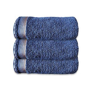 Kit c/ 3 Toalhas de Rosto Grossas Felpudas Gigante SOFT 100% Algodão Azul