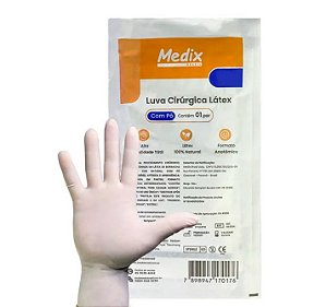 Luva Cirurgica Latex c/ pó Medix Tam 7.0 Par
