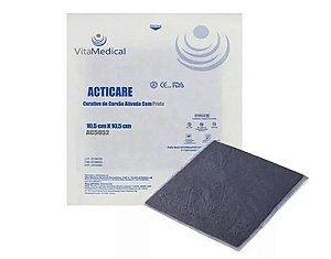 Curativo de Carvão Ativado Com Prata 10,5cm x 10,5cm Acticare Ag Unidade - Vital Medical