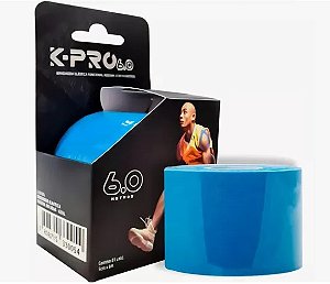 Bandagem Elástica Adesiva - 6m X 5cm - Azul - K-PRO