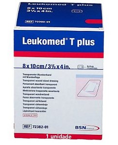 TPLUS 8X10CM - PELICULA TRANSP ABSORV LEUKOMED - 1 Unidade