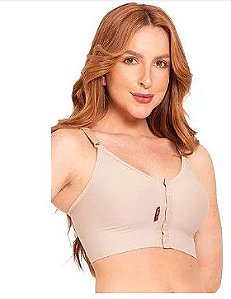 Sutiã Pós Cirúrgico Alça Fina  Sem Costura Abertura Frontal Contour Slim Tamanho P