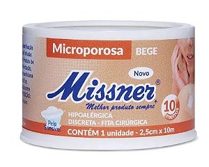 Fita Micropore Bege 2,5cm X 10m Missner