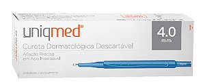 Cureta Dermatologica 4.0MM Descartável UNIQMED - 01 Unidade