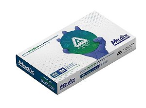 LUVA P/PROC,NITRILO ANTIMICROBIANA S/PO M