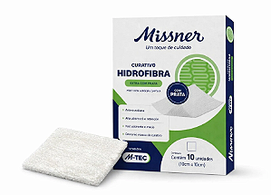 CURATIVO HIDROFIBRA EXTRA COM PRATA 10cm X 10cm - 1 unidade