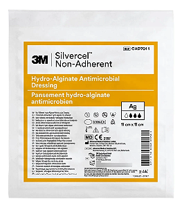 Curativo Antimicrobiano Silvercel Não Aderente com Prata 11 x 11cm - 3M