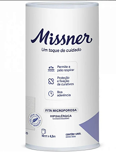 FITA MICROPOROSA 10x04,5 BRANCA MISSNER HIPOALÉRGICA