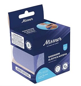 BANDAGEM ELASTICA ADESIVA MISSNER 5 CM X 5 M AZUL