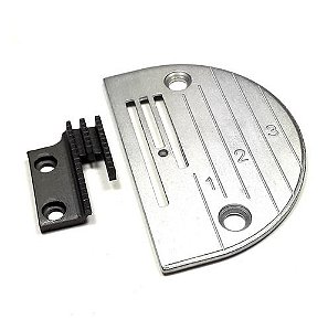Chapa De Agulha 3 Carreiras Mais Dente Para Reta Industrial