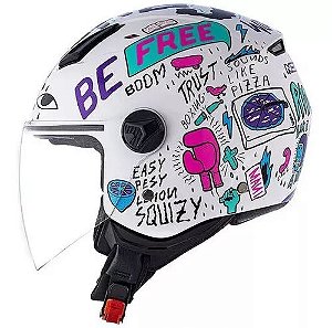 Capacete Moto Norisk Razor Preto Brilho Masculino Feminino Tamanho