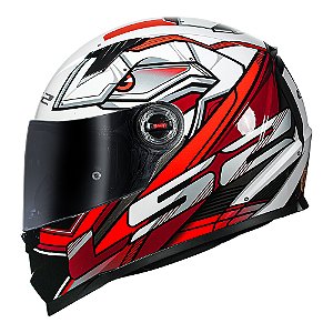 Capacete LS2 FF358 Xdron Preto e Vermelho