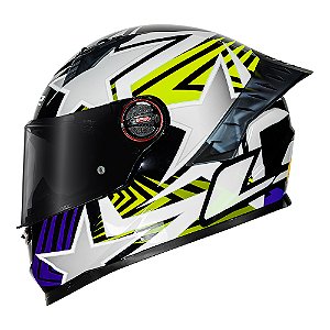 Capacete LS2 FF358 Pro Estellar Preto e Amarelo