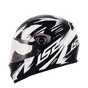 Capacete LS2 FF358 Draze Preto Branco