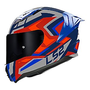 Capacete Ls2 Ff810 Vigo Spinn Cinza/Azul Fosco