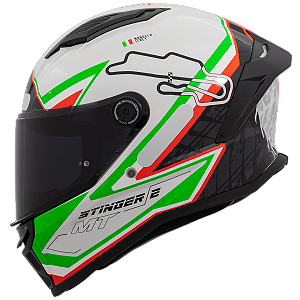 Capacete Mt Helmets Stinger 2 Grand Prix A0 Italy