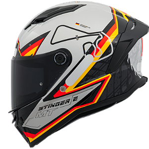 Capacete MT Helmets Stinger 2 Grand Prix C1 Brilhante