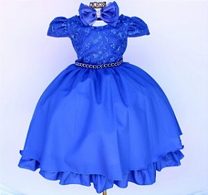Vestido Azul Royal / Rendado