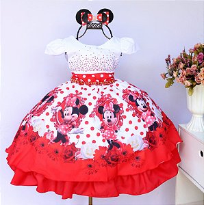 Vestido Minnie Poá / Vermelho