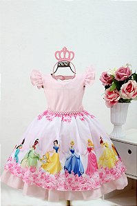 Vestido Princesas Rosa
