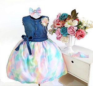 Vestido Jeans Colorido