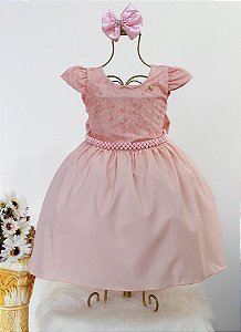 Vestido Salmão Daminha Formatura