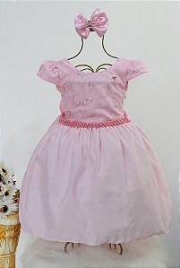 Vestido Rosa Daminha Formatura