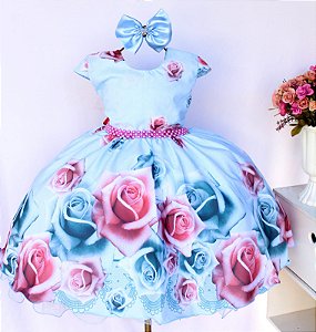 Vestido Floral Azul