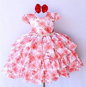 Vestido Floral Babado