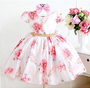 Vestido Floral Borboleta