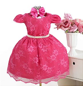 Vestido Pink Rendado