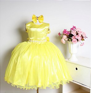 Vestido Amarelo Tule
