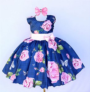 Vestido Floral Índigo