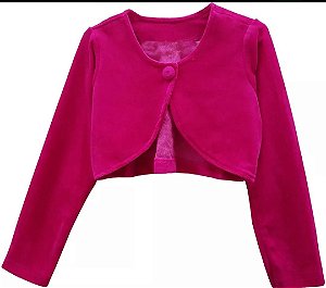 Bolero Casaquinho Infantil Plush Pink