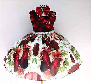 Vestido Marsala Floral