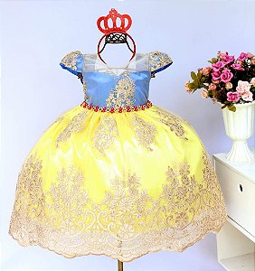 Vestido Branca de Neve Rendado