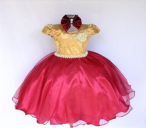 Vestido Dourado / Marsala