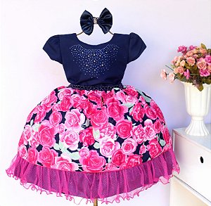 Vestido Indigo / Pink Floral