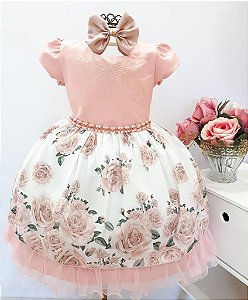 Vestido Floral Salmão