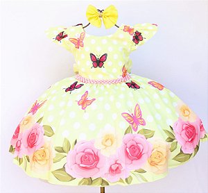 Vestido Amarelo Floral