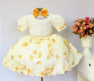 Vestido Creme Floral