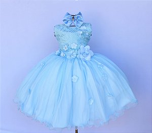 Vestido Azul Floral Dama