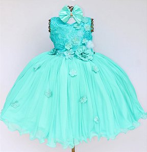 Vestido verde floral