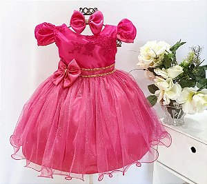 Vestido Princesa Sofia Pimenta Rosa - Pingo de Gente Baby Kids