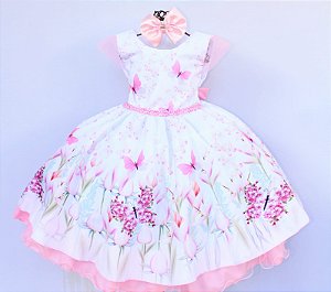 Vestido Jardim Encantado Rosa